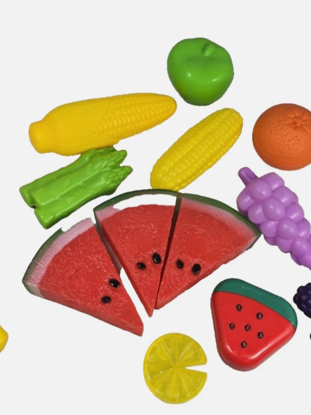 LOT Play Food 13 pc Fruits & Veggies Plastic Pretend Vegetable Toys Mixed Brands